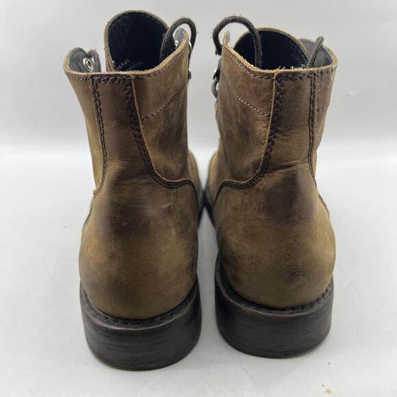 Thursday Captain Boots Mens Size 11.5 Brown Leather Cap Toe Lace Up Studded Sole - Picture 4 of 9